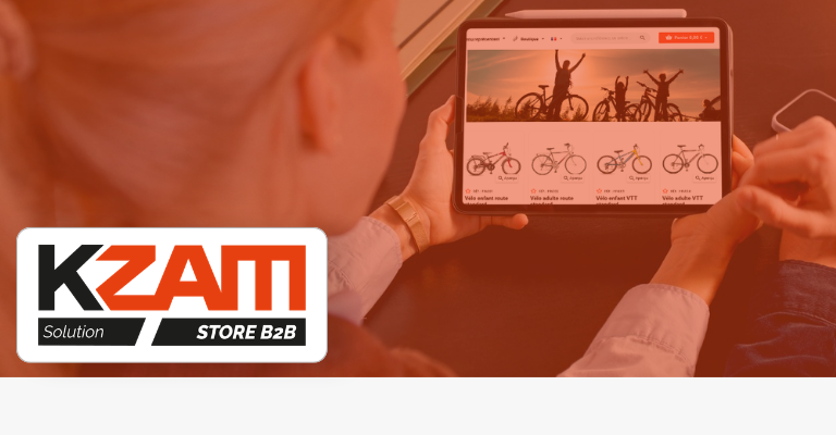 K-ZAM Store B2B — Portail e-commerce B2B sur tablette, connecté nativement à Sage X3