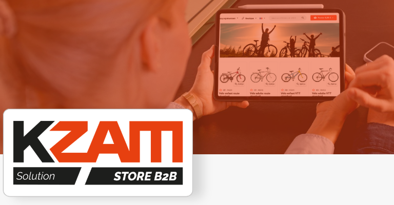 K-ZAM Store B2B — Portail e-commerce B2B sur tablette, connecté nativement à Sage X3